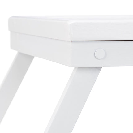 Bed tray bamboo white