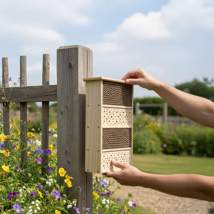 Bee Hotel for Wild Bees – Large Wooden Insect House