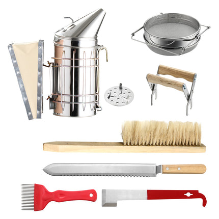 Beekeeping Kit with Smoker - 7 Piece Rustproof Set