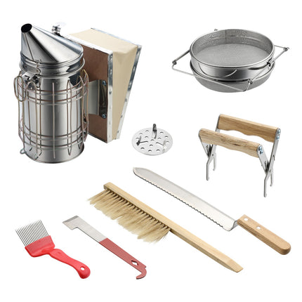 Beekeeping Kit with Smoker - 7 Piece Rustproof Set