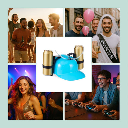 Beer Drinking Hat – Hands-Free Party Accessory