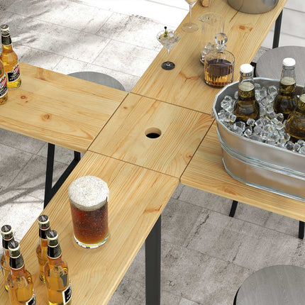 Folding beer tent table for 20 people, 105 cm, 120 kg Capacity