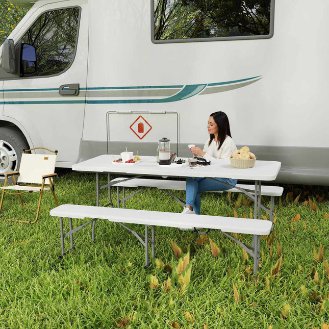 Foldable Beer Table Set - 3 Piece, Portable for Parties