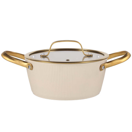 Beige 20 cm Pot, 2.4 L, Ceramic Non-Stick Coating