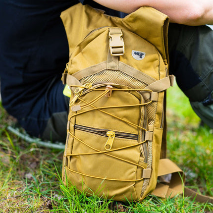 Beige Backpack, Large Capacity, Durable Fabric