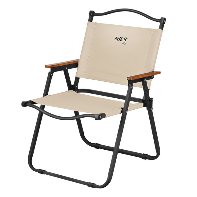 Beige klapstoel, 900D polyester, ijzeren frame