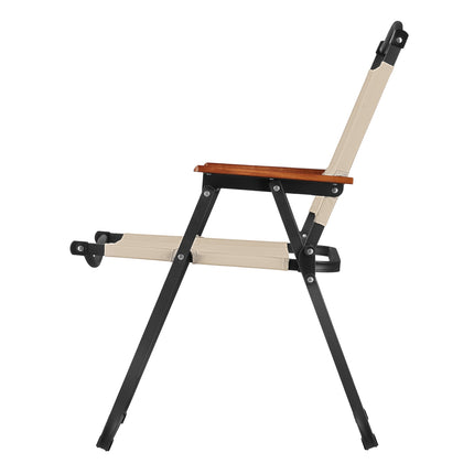 Beige Folding Chair, 900D Polyester, Iron Frame