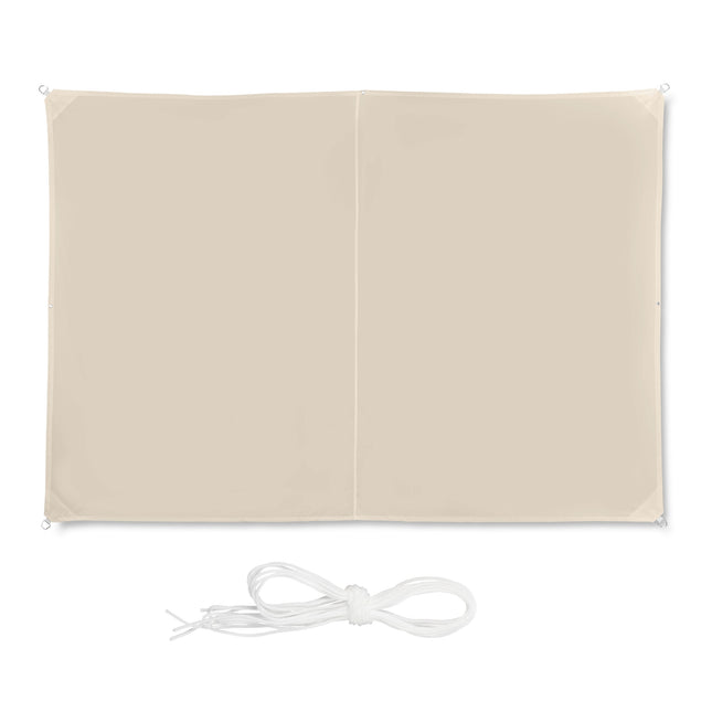 Beige Rectangular Shade Sail – UV Protection Awning