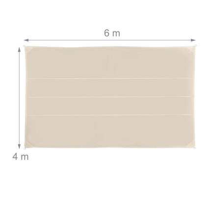 Beige Rectangular Shade Sail – UV Protection, Outdoor Use