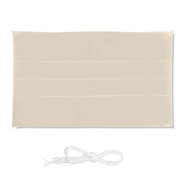 Beige Rectangular Shade Sail – UV Protection, Outdoor Use