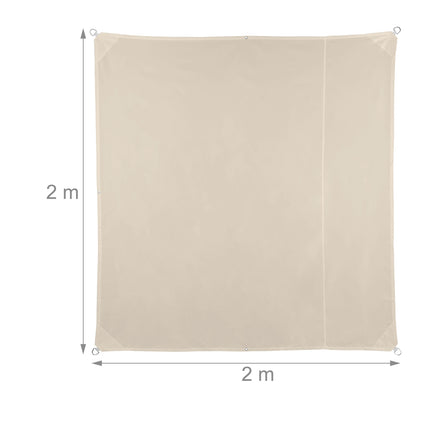 Beige Square UV-Protection Shade Sail for Patio