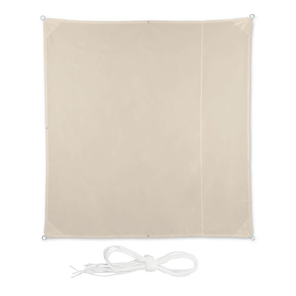 Beige Square UV-Protection Shade Sail for Patio