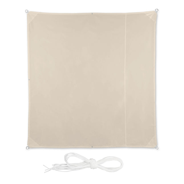 Beige Square UV-Protection Shade Sail for Patio