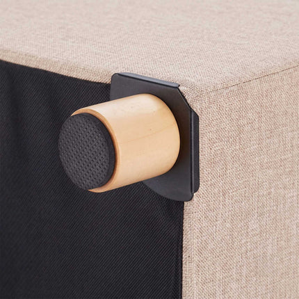 Beige Storage Ottoman Seat with Padded Lid, 40x38x38 cm