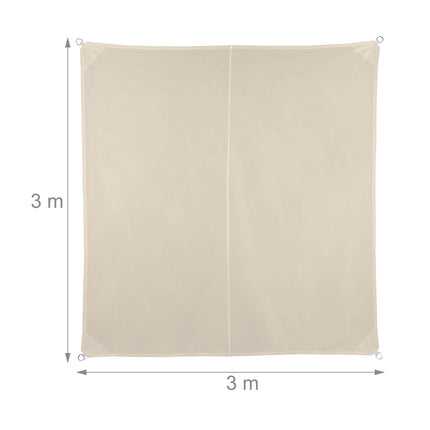 Beige UV-Protection Shade Sail for Patio & Balcony