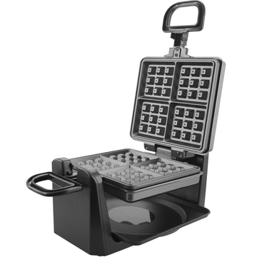 Belgian waffles, rotatable iron