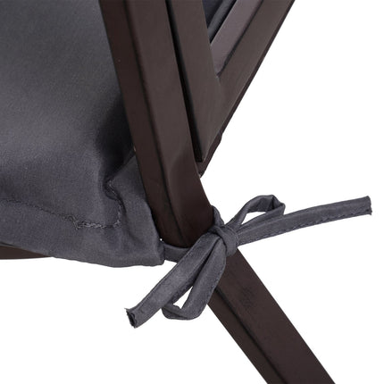 Dark gray garden bench cushions, soft polyester, 120x54x5 Cm