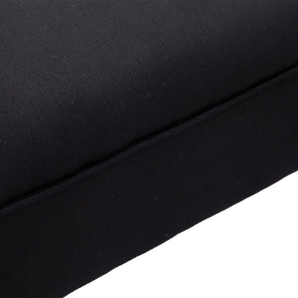 Black upholstered bedroom bench - MDF & Foam, 102x31x51 cm