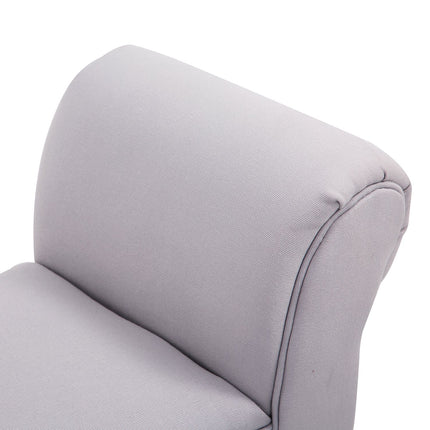 Gray upholstered bedroom bench, MDF & foam, 102x31x51cm