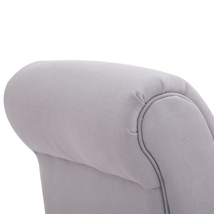 Gray upholstered bedroom bench, MDF & foam, 102x31x51cm