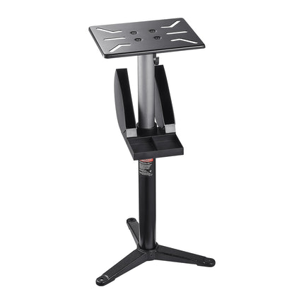 Bench Grinder Stand, Height Adjustable, Cast Iron Base, Wheel Storage