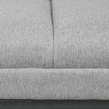 Upholstered bed bench, light gray linen, 120x44x45.5 cm, 200 kg capacity