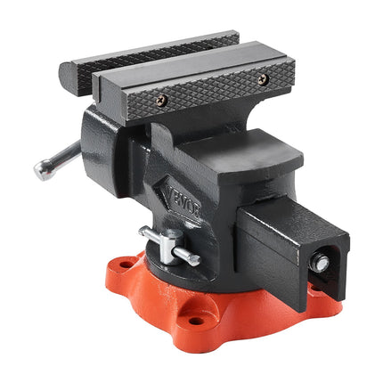 Bench Vise, 5.5 in Jaws, 360 Swivel Base, Ductile Iron
