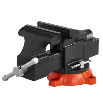 Bench Vise, 5 in Jaw Width, 360° Swivel Locking Base, Anvil, Pipe Jaws