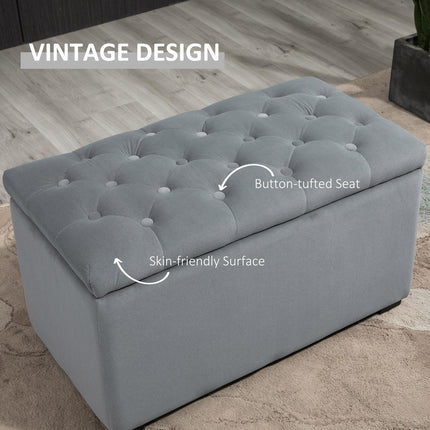 Folding storage bench with 2 stools, upholstered seat