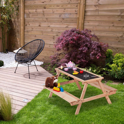 Bench table for children with chalkboard