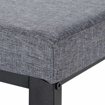 Bench with shoe storage in black-grey