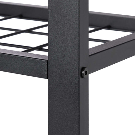 Bench with shoe storage in black-grey