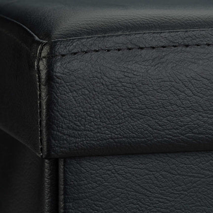 Bench with storage space in artificial leather