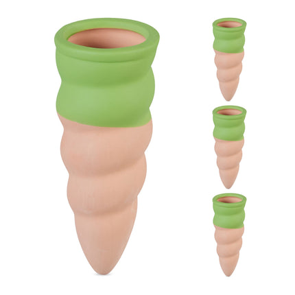 Bent clay cones in a set of 4