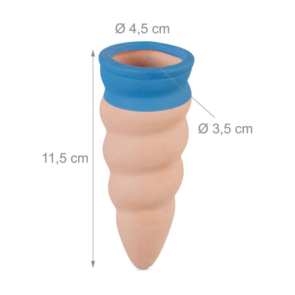 Bent clay cones in a set of 4