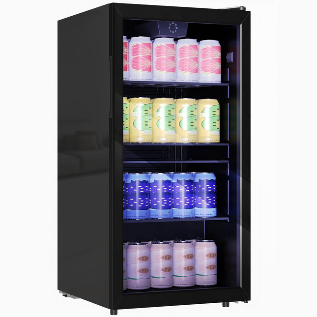 Beverage Cooler, 93L, 115 Can Capacity, Adjustable Shelves