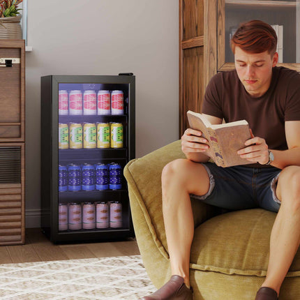 Beverage Cooler, 93L, 115 Can Capacity, Adjustable Shelves