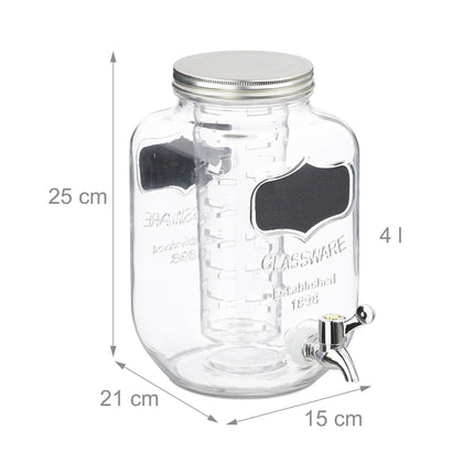 Beverage dispenser with fruit insert 4 L