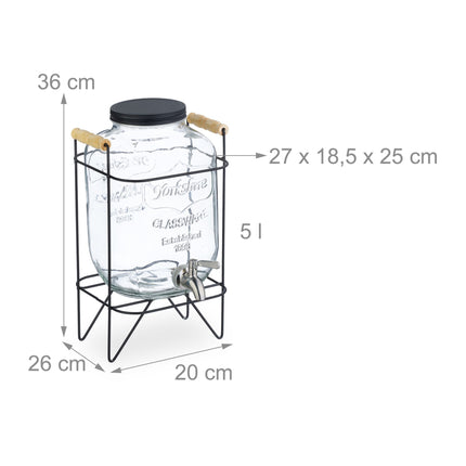 Beverage dispenser with stand 5 L