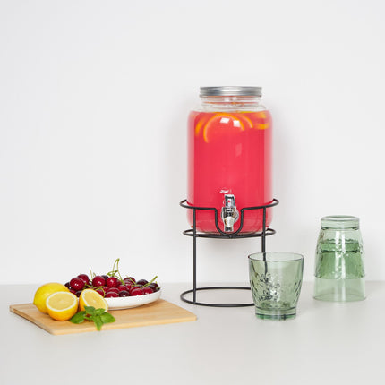 Beverage dispenser with stand