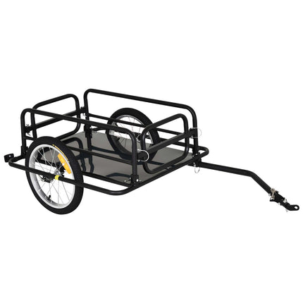 Bicycle Cargo Trailer, Steel Frame, 40 kg Capacity, Black