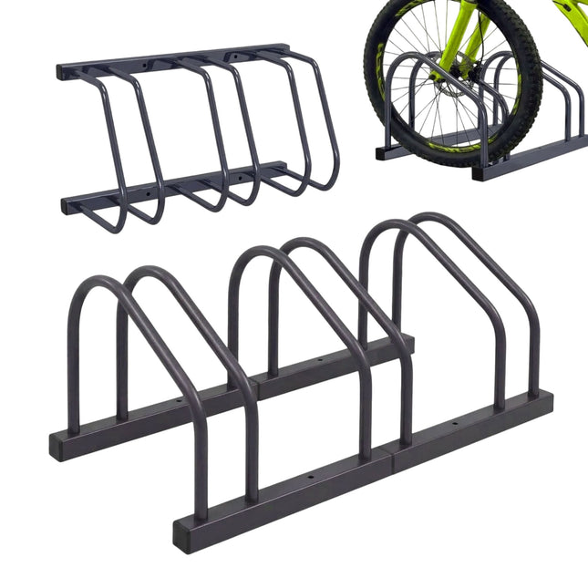 Bicycle Rack, Floor Or Wall Mount, Fits Tires Up To 65 mm