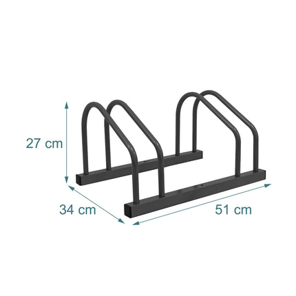 Bicycle Rack, Floor Or Wall Mount, Steel, 65 mm Tires