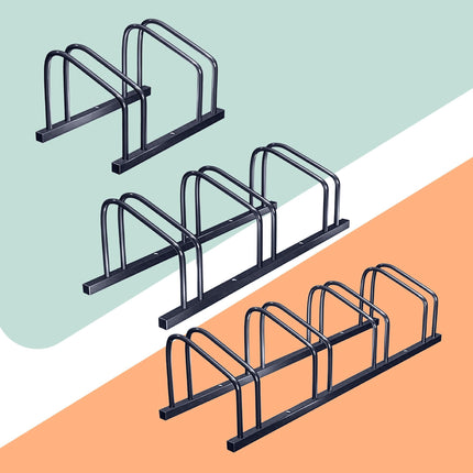 Bicycle Rack, Floor Or Wall Mount, Steel, Up To 65 mm