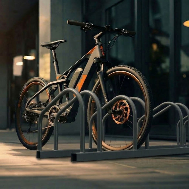 Bicycle Rack, Floor Or Wall Mount, Steel, Up To 65 mm