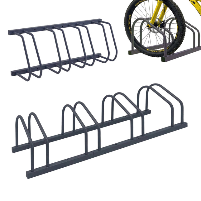 Bicycle Rack, Floor Or Wall Mount, Steel, Up To 65 mm