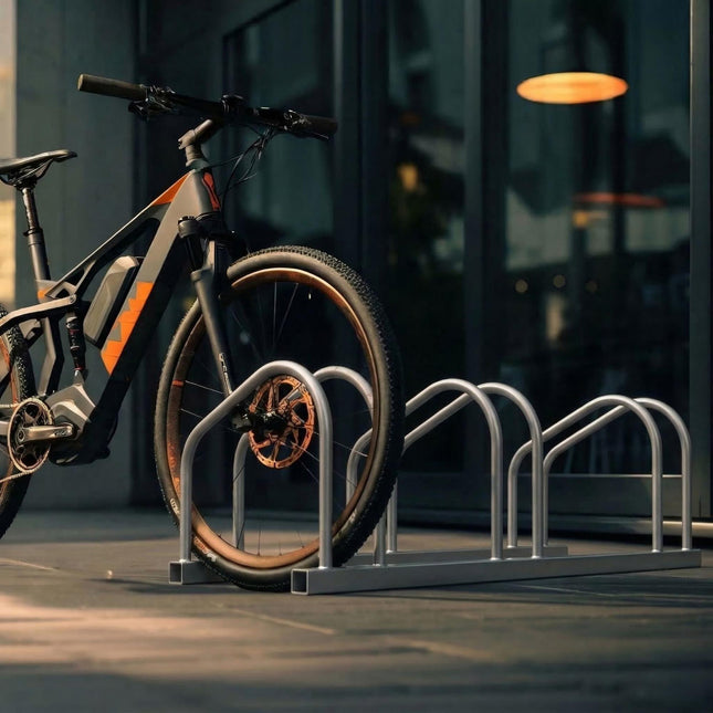 Bicycle Rack, Floor or Wall Mount, Steel, Up to 65 mm