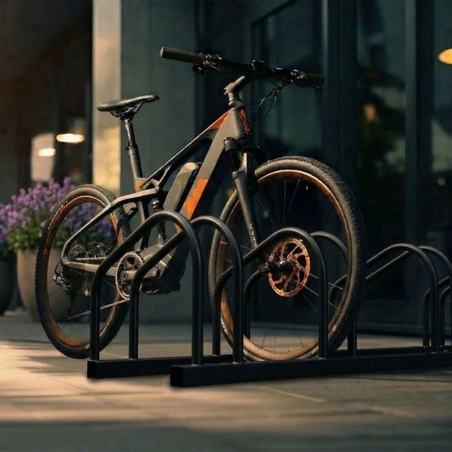 Bicycle Rack, Floor or Wall Mount – Steel, Up to 65 mm Tires
