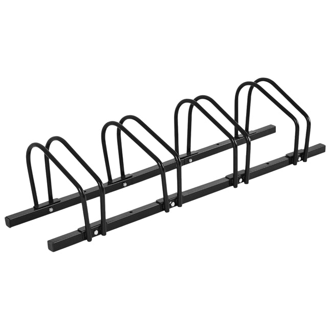 Bicycle Rack for 4 Bikes, Steel, Indoor/Outdoor Use