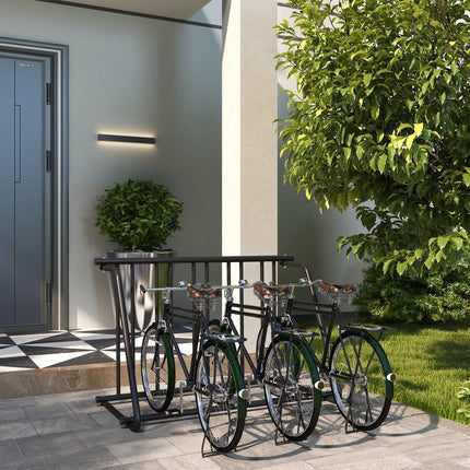Bicycle rack, weatherproof steel, holds up to 3 bicycles